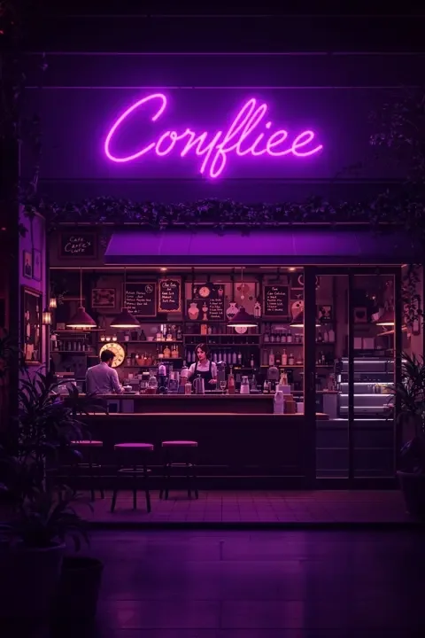 午夜咖啡馆 高清电影海报，独立佳作